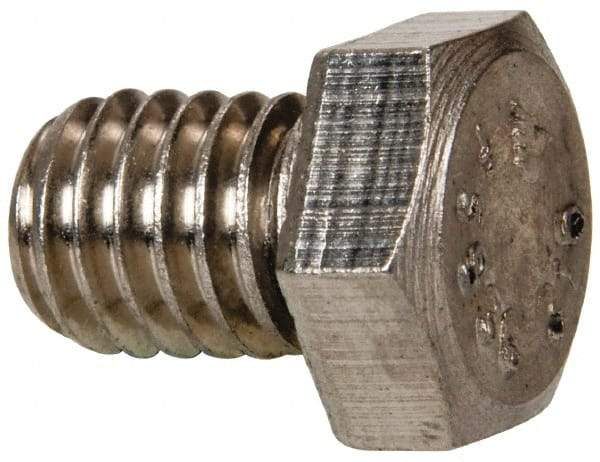 Value Collection - 3/8-16 UNC, 1/2" Length Under Head Hex Head Cap Screw - Fully Threaded, Grade 316 Stainless Steel, Uncoated, 9/16" Hex - Apex Tool & Supply