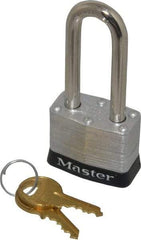 Master Lock - Keyed Alike Retaining Key Conductive Lockout Padlock - 2" Shackle Clearance, 9/32" Shackle Diam, 1-1/4" Body Height x 1-9/16" Body Width, Black, 4 Pins - Apex Tool & Supply