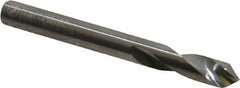Made in USA - 1/4" Body Diam, 90°, 2-1/2" OAL, Solid Carbide Spotting Drill - Apex Tool & Supply