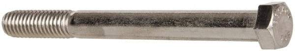 Value Collection - 7/16-14 UNC, 4-1/2" Length Under Head Hex Head Cap Screw - Partially Threaded, Grade 18-8 Stainless Steel, Uncoated, 5/8" Hex - Apex Tool & Supply