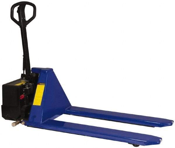 Value Collection - 3,000 Lb Capacity, 31" Lift Height, Battery Operated Lift - 3-1/3" Lowered Height, 13" Load Center, 43-1/4" Fork Length, 27" Overall Width - Apex Tool & Supply