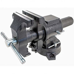 Bessey - 5" Jaw Width x 5" Jaw Opening, 2-1/2" Throat Depth, Bench & Pipe Combination Vise - Apex Tool & Supply