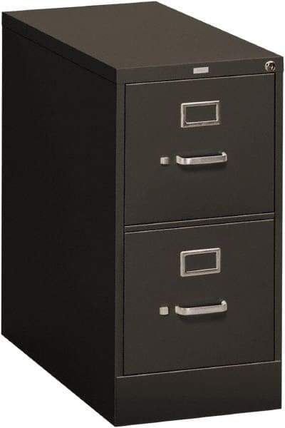 Hon - 15" Wide x 29" High x 26-1/2" Deep, 2 Drawer Vertical File - Steel, Charcoal - Apex Tool & Supply