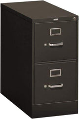 Hon - 15" Wide x 29" High x 26-1/2" Deep, 2 Drawer Vertical File - Steel, Charcoal - Apex Tool & Supply