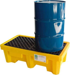 UltraTech - 66 Gal Sump, 3,000 Lb Capacity, 2 Drum, Polyethylene Spill Deck or Pallet - 53" Long x 29" Wide x 17" High, Liftable Fork, Drain Included, Inline Drum Configuration - Apex Tool & Supply