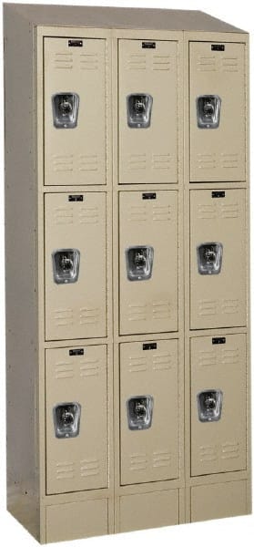 Hallowell - 9 Door, 3 Tier, Ready-Built Wardrobe & Box Lockers - Apex Tool & Supply