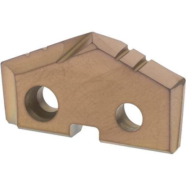 Allied Machine and Engineering - 1-1/8" Diam x 3/16" Thick, Seat Code 2, 132° Included Angle Spade Drill Insert - AM200 Coated, Cobalt, Grade Super Cobalt, Series GEN2 T-A - Apex Tool & Supply