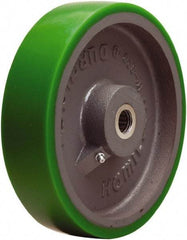 Hamilton - 8 Inch Diameter x 2 Inch Wide, Polyurethane on Cast Iron Caster Wheel - 1,500 Lb. Capacity, 2-1/4 Inch Hub Length, 3/4 Inch Axle Diameter, Straight Roller Bearing - Apex Tool & Supply