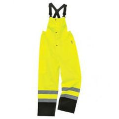 8918BK M LIME SUP BLK BOTT RAIN BIB - Apex Tool & Supply