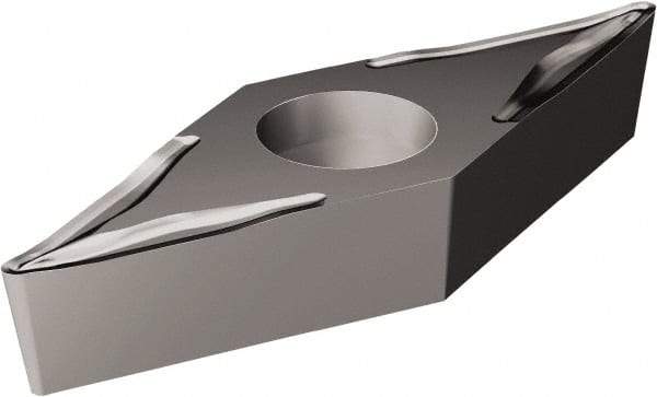 Sandvik Coromant - VBMT331 UM Grade H13A Carbide Turning Insert - Uncoated, 35° Diamond, 3/8" Inscr Circle, 3/16" Thick, 1/64" Corner Radius - Apex Tool & Supply