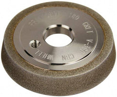 Darex - 3" Diam, 3/4" Hole Size, 1-1/4" Overall Thickness, 180 Grit, Type 12 Tool & Cutter Grinding Wheel - Medium Grade, CBN - Apex Tool & Supply