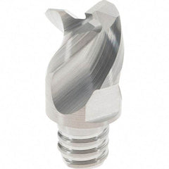 Iscar - MM EAT06 IC08 Grade Carbide End Mill Milling Tip Insert - Uncoated, 3 Flutes, 0.375" Cut Diam, 0.23" Depth of Cut, 0.81" Extension, 0.031" Cnr Rad, 45° Helix Angle - Apex Tool & Supply