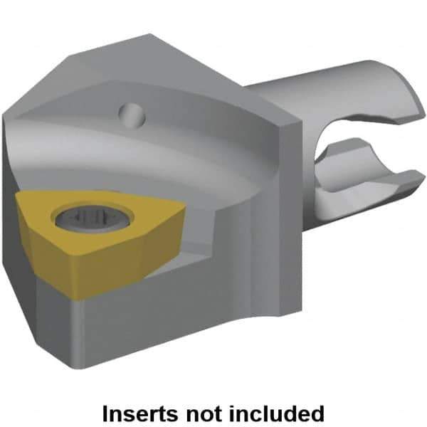 Kennametal - Right Hand Cut, Size KM16, WC.. Insert Compatiblity, Modular Turning & Profiling Cutting Unit Head - 10mm Ctr to Cutting Edge, 20mm Head Length, Through Coolant, Series KM Micro - Apex Tool & Supply