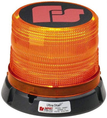 Federal Signal Emergency - Class I Candelas, 95, 120 & 60 FPM, Permanent 1" Pipe Mount Emergency LED Beacon Light Assembly - Powered by 12 to 24 Volts, Amber - Apex Tool & Supply