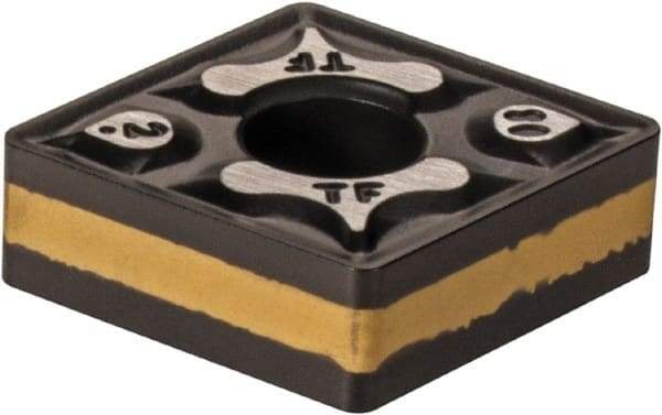 Iscar - CNMG432 TF Grade IC8250 Carbide Turning Insert - TiCN/Al2O3/TiN Finish, 80° Diamond, 1/2" Inscr Circle, 3/16" Thick, 1/32" Corner Radius - Apex Tool & Supply