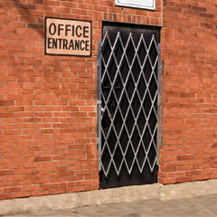 Illinois Engineered Products - 49" High Door Gate - Galvanized Steel, Silver - Apex Tool & Supply