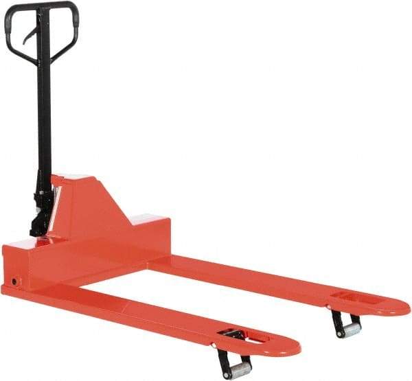 Vestil - 4,000 Lb Capacity, 6" Lift Industrial Pallet Truck - 1.88" Min Lift Height, 48" Fork Length x 7" Fork Width, 33" Overall Width - Apex Tool & Supply