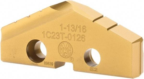 Allied Machine and Engineering - 1-13/16" Diam x 1/4" Thick, Seat Code 3, 132° Included Angle Spade Drill Insert - TiN Coated, Carbide, Grade K20, Series T-A - Apex Tool & Supply