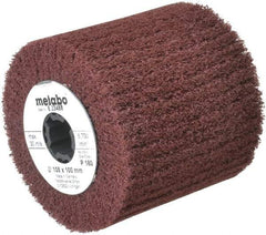 Metabo - 4" Diam, 180 Grit Aluminum Oxide Unmounted Flap Wheel - 4" Hole, 4" Wide, Nonwoven, Coarse Grade - Apex Tool & Supply