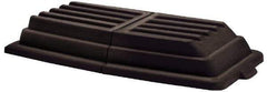 Rubbermaid - 61" Long x 31-3/4" Wide x 8-3/4" High, Black Polyethylene Hinged Lid - Use with Dome Lid Fits 3/4 Cu. Yd. - Apex Tool & Supply