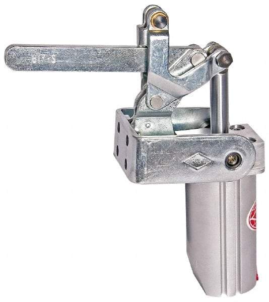 De-Sta-Co - 4,000 Lb Inner Hold Capacity, Vert Mount, Air Power Hold-Down Toggle Clamp - 1/4 NPT Port, 145 Max psi, 91° Bar Opening, 106.68mm Height Under Bar - Apex Tool & Supply