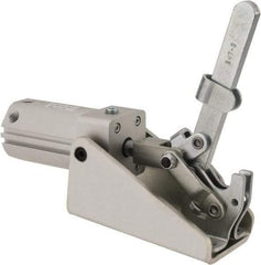 De-Sta-Co - 1,000 Lb Inner Hold Capacity, Horiz Mount, Air Power Hold-Down Toggle Clamp - 1/4 NPT Port, 145 Max psi, 94° Bar Opening, 57.15mm Height Under Bar - Apex Tool & Supply