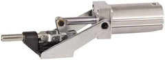 De-Sta-Co - 16,000 Lb Capacity, 2" Plunger Travel, 5/8-11 x 5/8" Plunger, 1/8 NPT Port, 5,522 N at 5 Bar, Air Power Straight Line Action Clamp - 2.63" Centerline Height, 20.56" Overall Closed Length x 7.21" Overall Closed Height, 145 Max psig, 14 to 194°F - Apex Tool & Supply