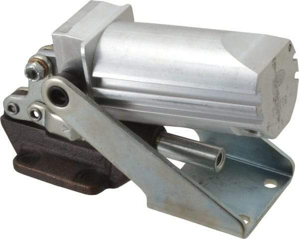 De-Sta-Co - 600 Lb Capacity, 3/4" Plunger Travel, 5/16-18 x 5/16" Plunger, 1/8 NPT Port, 3,015 N at 5 Bar, Air Power Straight Line Action Clamp - 1.09" Centerline Height, 9.86" Overall Closed Length x 2.93" Overall Closed Height, 64 Max psig, 14 to 194°F - Apex Tool & Supply