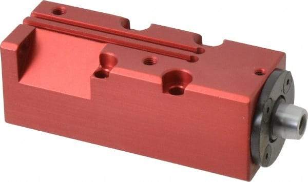 De-Sta-Co - 25 Lb Clamping Force, Right Hand Swing, 21.59mm Total Stroke, Single-Acting Pneumatic Swing Clamp - 10-32 Port, 85.6mm Body Length x 19.05mm Body Width, 4.1 cm3 (Clamp), 130 Max psi - Apex Tool & Supply