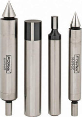 Fowler - 3/8 Inch Shank Diameter, 0.0002 Inch Accuracy, Double, Single End, Edge Finder Set - 0.5 Inch Head Diameter, Conical, Cylindrical Head Type, Includes 4 Attachments, Wooden Case, 4 Pieces - Apex Tool & Supply