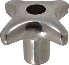 KIPP - 2.48" Head Diam, 4 Point Lobed Knob - 1/2-13 Hole, Stainless Steel - Apex Tool & Supply