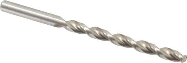 Chicago-Latrobe - Letter E (1/4) 135° High Speed Steel Jobber Drill - Bright Finish, Right Hand Cut, Parabolic Flute, Straight Shank, 4" OAL, Notched Point - Apex Tool & Supply