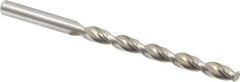 Chicago-Latrobe - Letter E (1/4) 135° High Speed Steel Jobber Drill - Bright Finish, Right Hand Cut, Parabolic Flute, Straight Shank, 4" OAL, Notched Point - Apex Tool & Supply