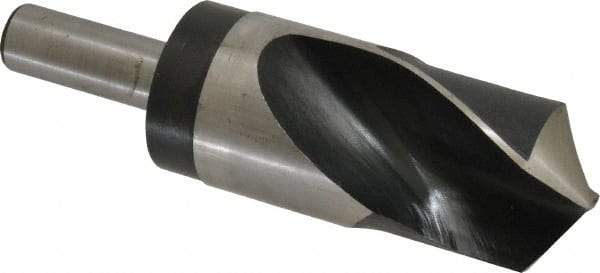 Hertel - 1-7/8" Drill, 118° Point, High Speed Steel Silver Deming & Reduced Shank Drill Bit - Oxide Finish, 6" OAL, Straight Shank, 3" Flute Length - Apex Tool & Supply