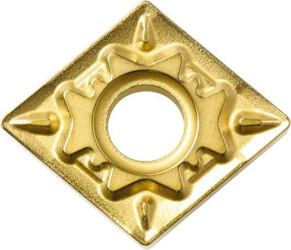 Kyocera - CNMG431 HQ Grade CA5535 Carbide Turning Insert - TiCN/Al2O3/TiN Finish, 80° Diamond, 1/2" Inscr Circle, 3/16" Thick, 1/64" Corner Radius - Apex Tool & Supply