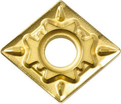 Kyocera - CNMG431 HQ Grade CA5535 Carbide Turning Insert - TiCN/Al2O3/TiN Finish, 80° Diamond, 1/2" Inscr Circle, 3/16" Thick, 1/64" Corner Radius - Apex Tool & Supply