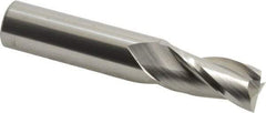 Hertel - 11/16", 1-3/8" LOC, 3/4" Shank Diam, 4" OAL, 3 Flute, Solid Carbide Square End Mill - Single End, Uncoated, 30° Helix, Centercutting, Right Hand Cut - Apex Tool & Supply