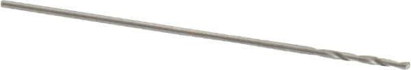 Hertel - 0.48mm 118° High Speed Steel Jobber Drill - Bright Finish, Spiral Flute, Straight Shank, 22mm OAL, Standard Point - Apex Tool & Supply