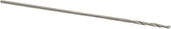 Hertel - 0.48mm 118° High Speed Steel Jobber Drill - Bright Finish, Spiral Flute, Straight Shank, 22mm OAL, Standard Point - Apex Tool & Supply