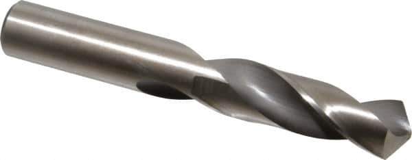 Hertel - 25/32" 118° High Speed Steel Screw Machine Drill Bit - Bright Finish, Right Hand Cut, 3-1/4" Flute Length, 5-1/8" OAL - Apex Tool & Supply