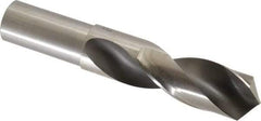 Hertel - 1-3/8" 118° High Speed Steel Screw Machine Drill Bit - Bright Finish, Right Hand Cut, 4-1/2" Flute Length, 7-1/8" OAL - Apex Tool & Supply