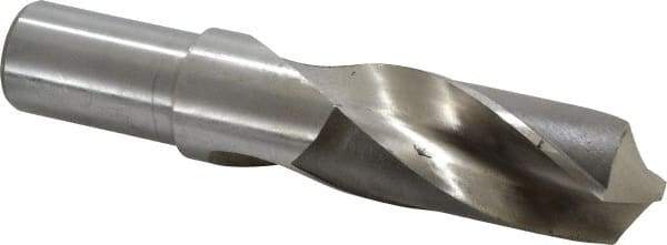 Hertel - 1-3/4" 118° High Speed Steel Screw Machine Drill Bit - Bright Finish, Right Hand Cut, 5-1/8" Flute Length, 8" OAL - Apex Tool & Supply