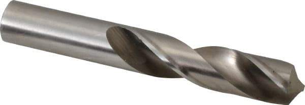 Hertel - 43/64" 118° High Speed Steel Screw Machine Drill Bit - Bright Finish, Right Hand Cut, 2-7/8" Flute Length, 4-5/8" OAL - Apex Tool & Supply