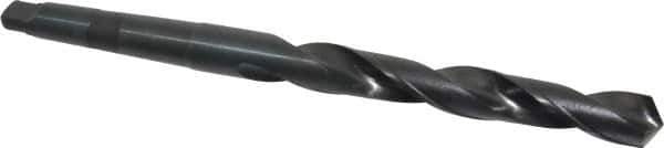 Hertel - 3/4", 2MT 118° Point High Speed Steel Taper Shank Drill Bit - Oxide Finish, 5-7/8" Flute Length, 9-3/4" OAL - Apex Tool & Supply