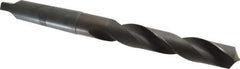 Hertel - 1-45/64", 5MT 118° Point High Speed Steel Taper Shank Drill Bit - Oxide Finish, 10-1/8" Flute Length, 17-1/8" OAL - Apex Tool & Supply