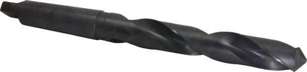 Hertel - 1-23/32", 5MT 118° Point High Speed Steel Taper Shank Drill Bit - Oxide Finish, 10-1/8" Flute Length, 17-1/8" OAL - Apex Tool & Supply