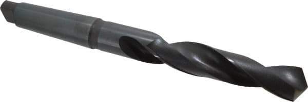 Hertel - 1-11/16", 5MT 118° Point High Speed Steel Taper Shank Drill Bit - Oxide Finish, 10-1/8" Flute Length, 17-1/8" OAL - Apex Tool & Supply