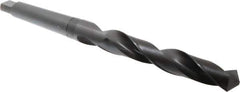 Hertel - 1-11/32", 4MT 118° Point High Speed Steel Taper Shank Drill Bit - Oxide Finish, 8-3/4" Flute Length, 14-3/8" OAL - Apex Tool & Supply