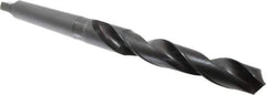 Hertel - 1-5/16", 4MT 118° Point High Speed Steel Taper Shank Drill Bit - Oxide Finish, 8-5/8" Flute Length, 14-1/4" OAL - Apex Tool & Supply
