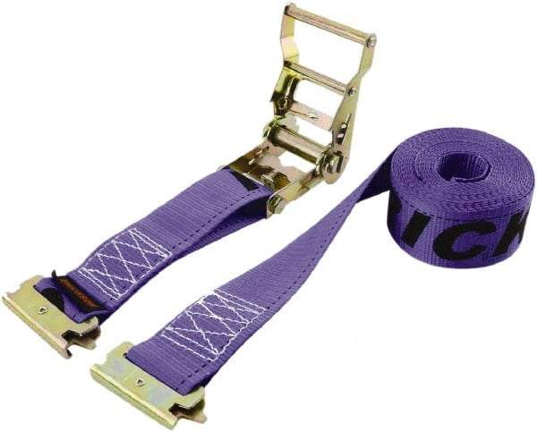 Erickson Manufacturing - 16' Long x 2" Wide, 2,500 Lb Basket Capacity, Polyester & Steel Web Sling - Blue - Apex Tool & Supply